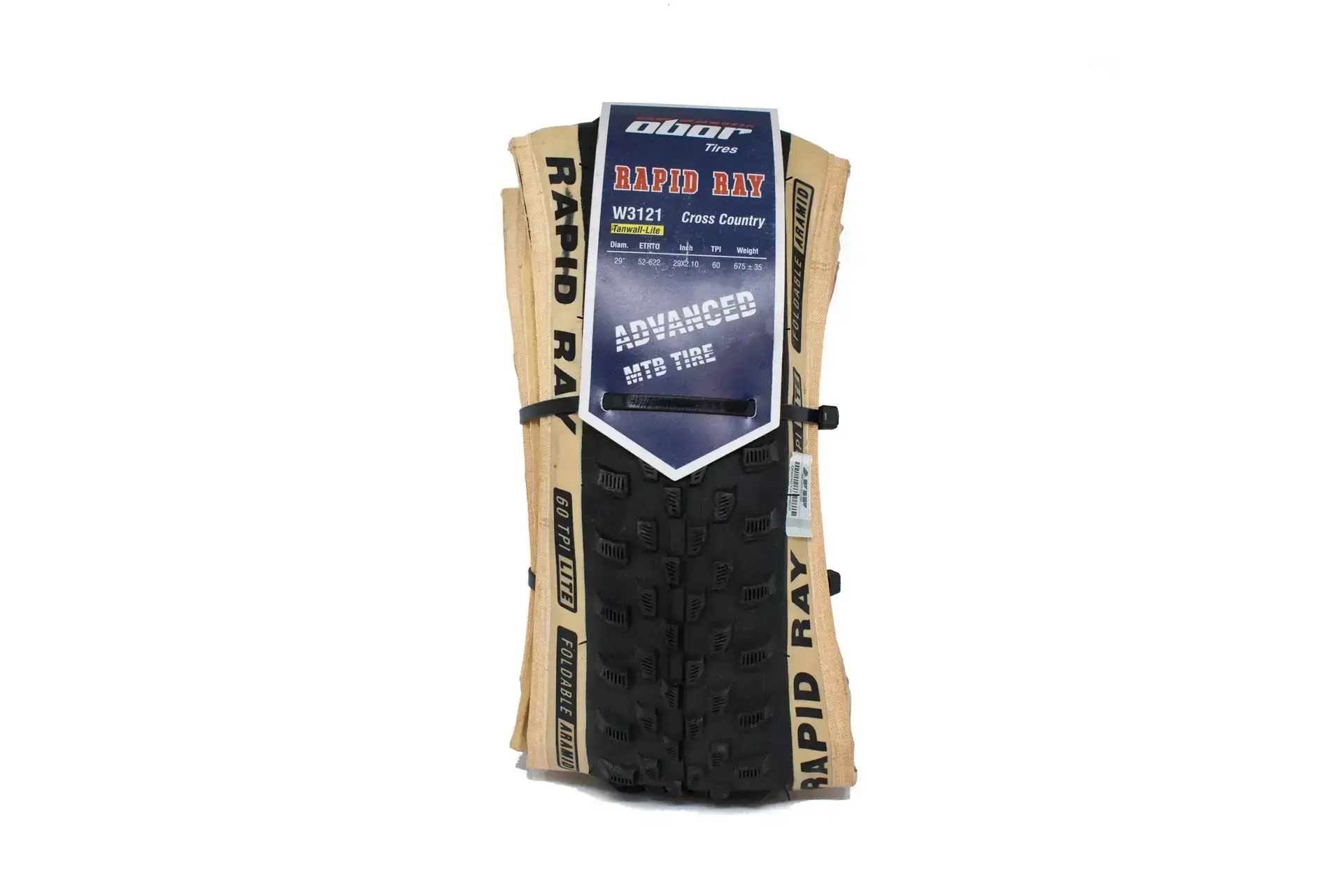 Cubierta 29X2.10 OBOR RAPID RAY 60 TPI KEVLAR TANWALL