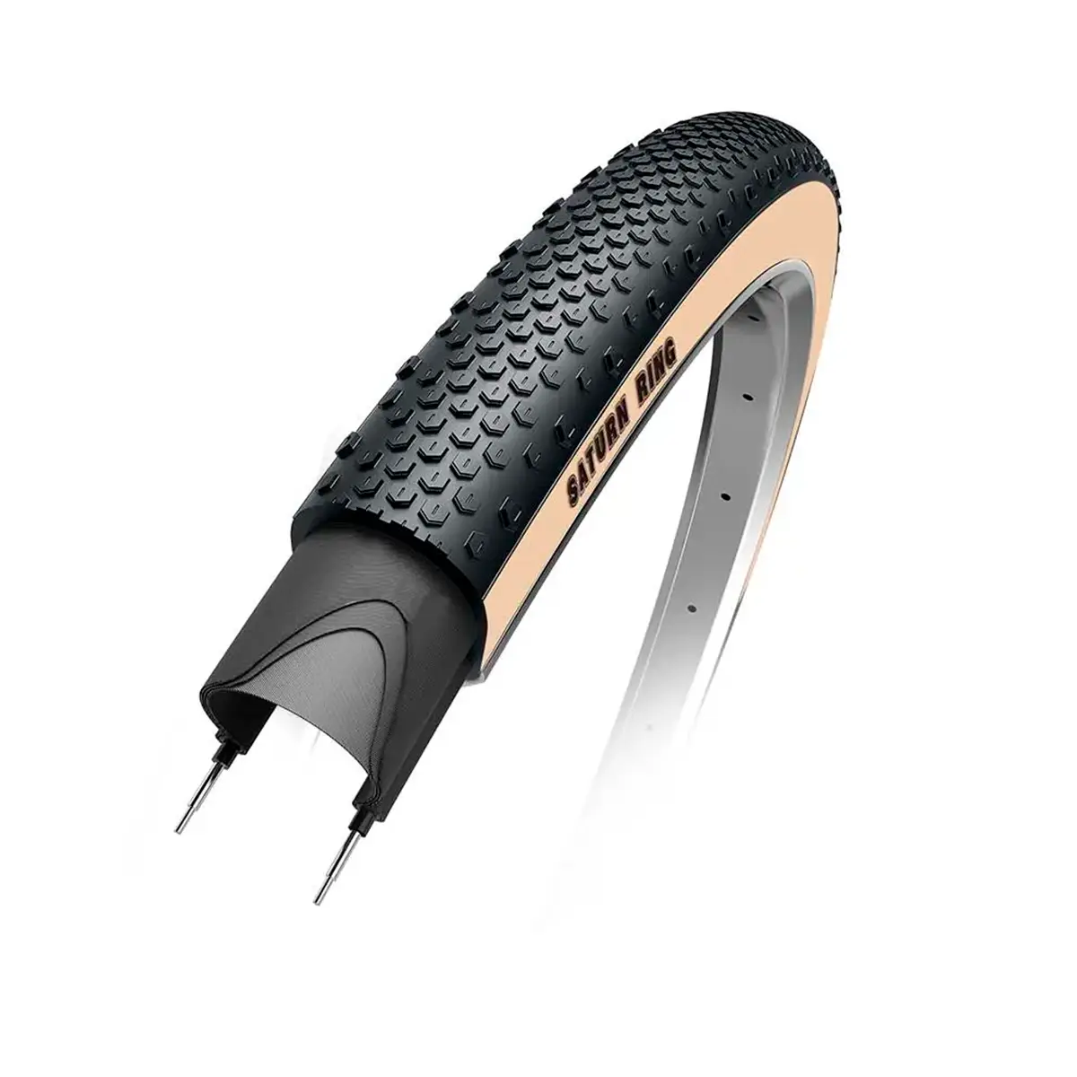 Cubierta 700X42 OBOR SATURN RING 60 TPI KEVLAR TANWALL