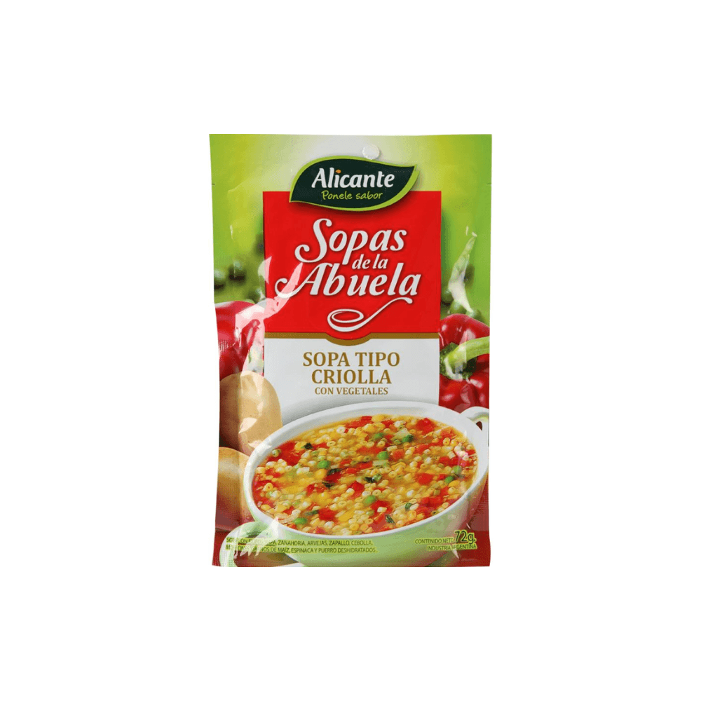 SOPA ALI CRIOLLA/VEGETALES 72X