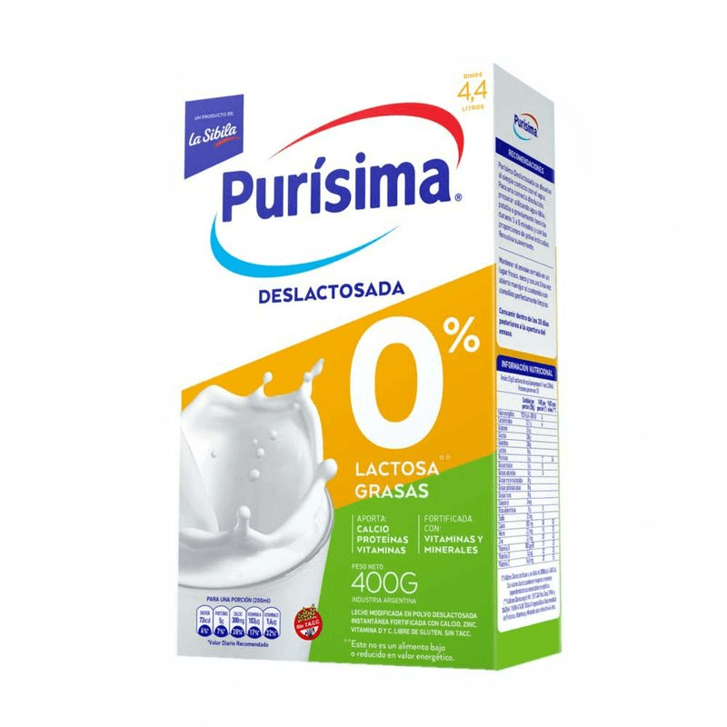 LECH PURISIMA DESLACTOS 400X