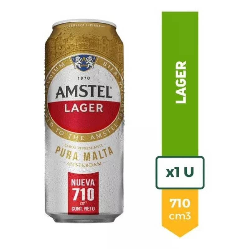 CERV AMSTEL LAGER LATA 710X