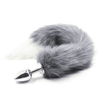 Plug anal con cola - Gris