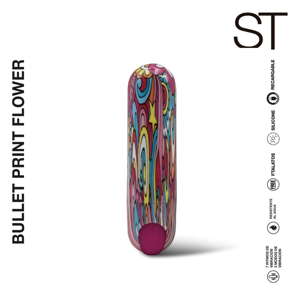 Vibrador clitoriano Bullet Print Flower