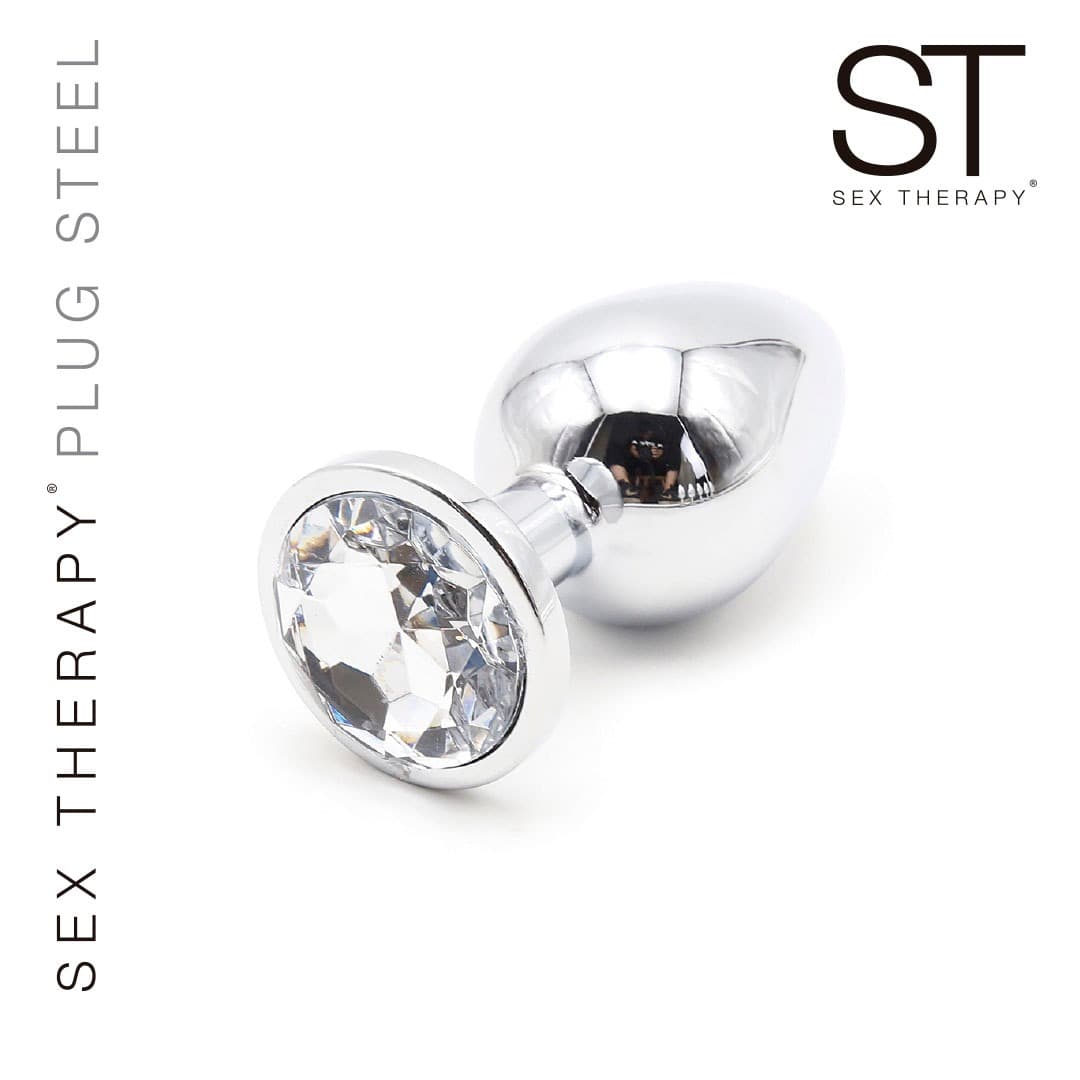 Plug steel cristal S - Plateado
