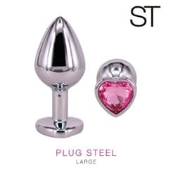 Plug anal Steel Large pink