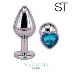 Plug anal Steel Large celeste