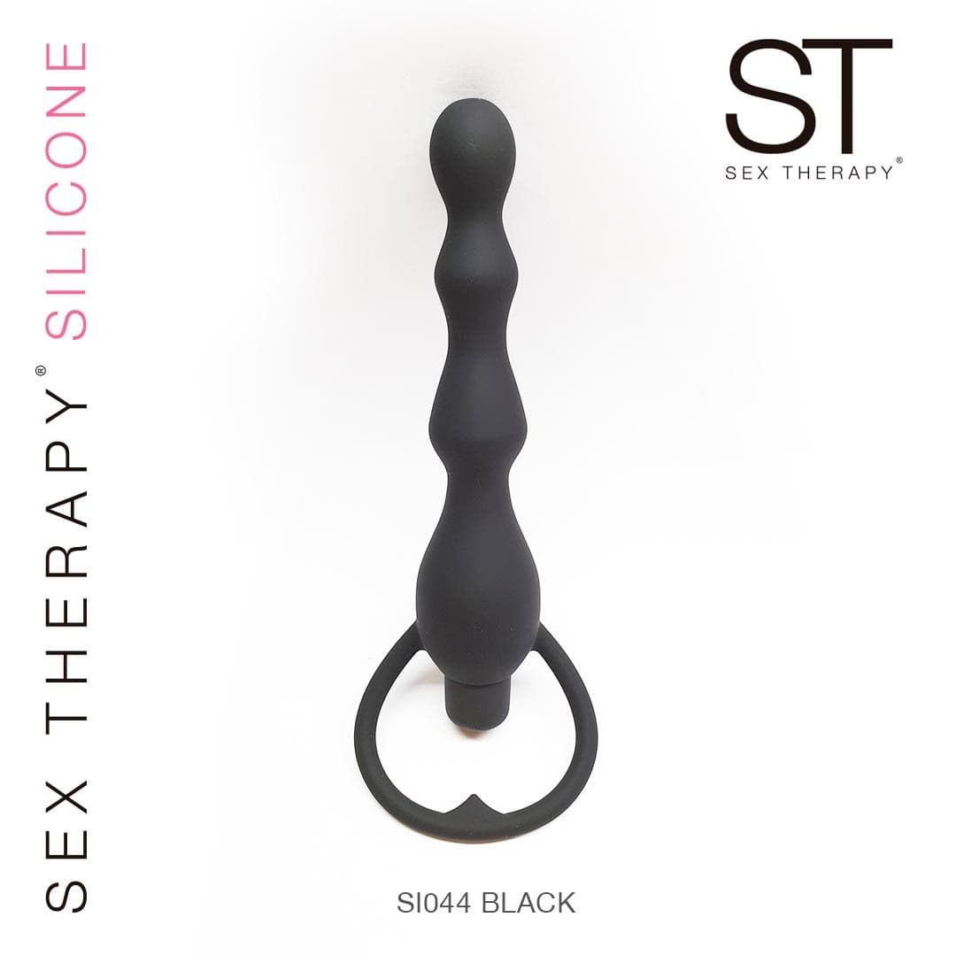 Plug anal con vibro negro
