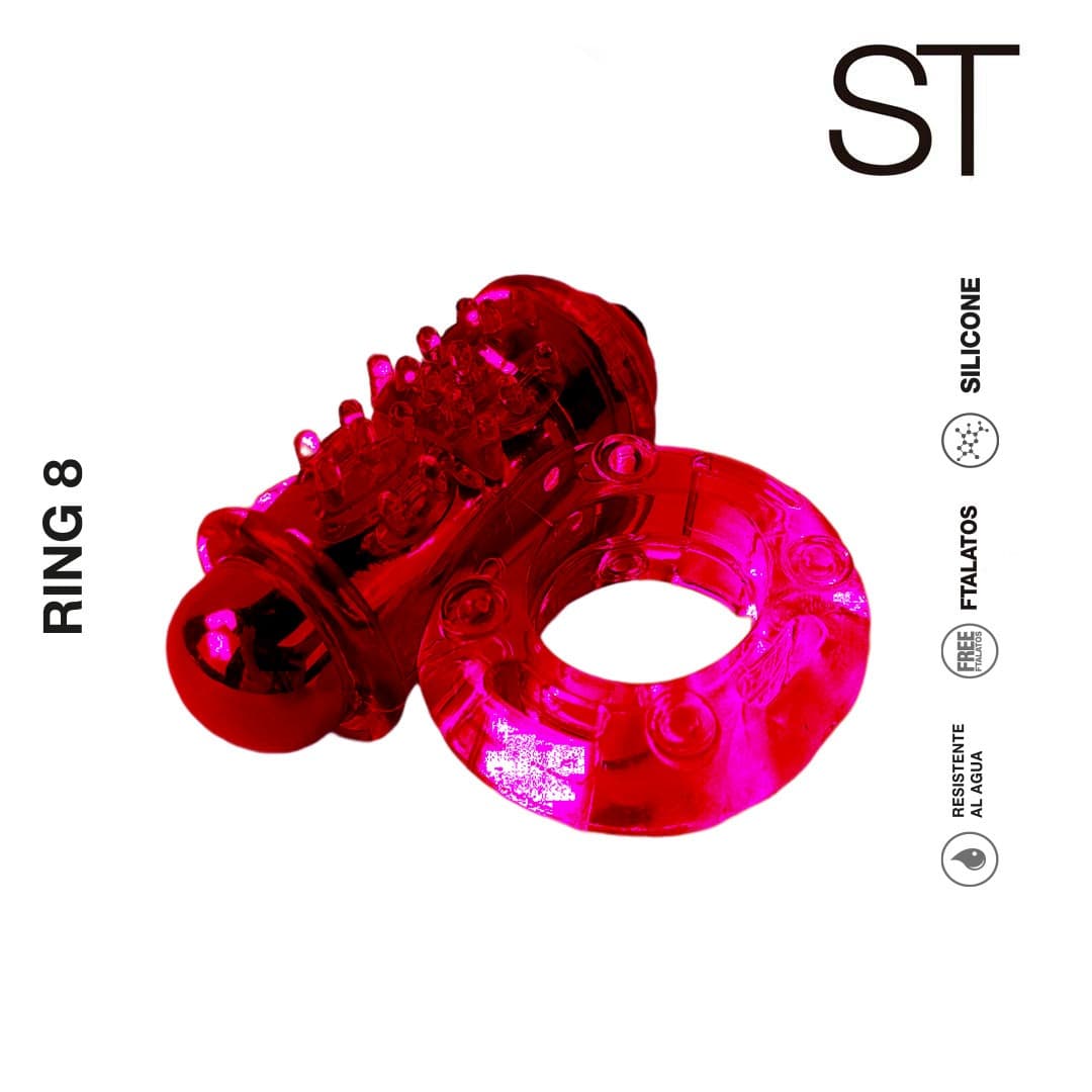 Anillo vibrador Ring 8 - Rojo