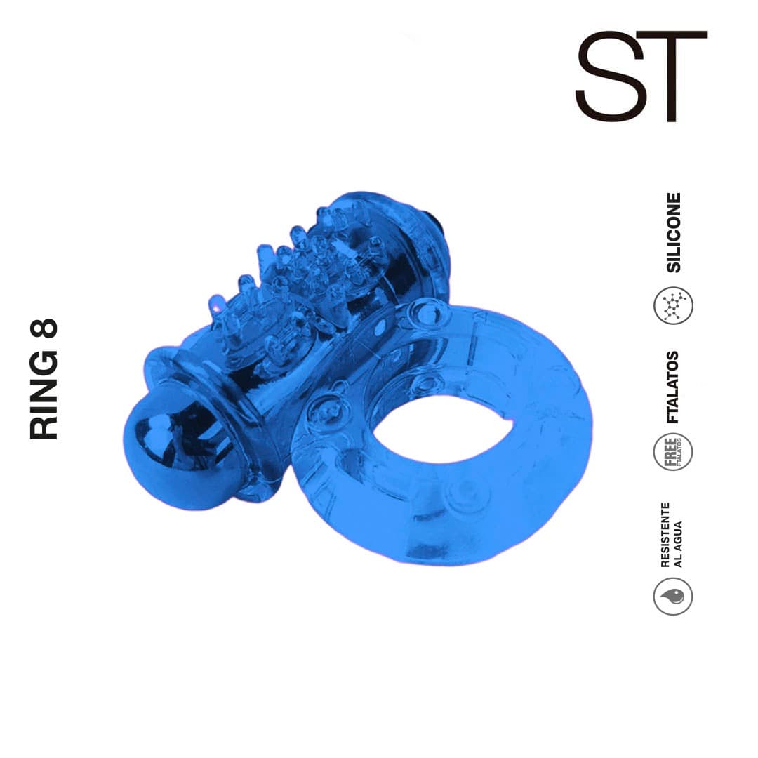 Anillo vibrador Ring 8 - Azul