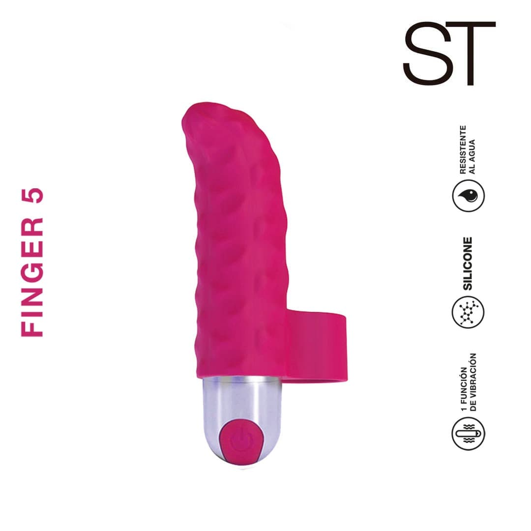 Estimulador de clitoris Finger 5 - Fucsia