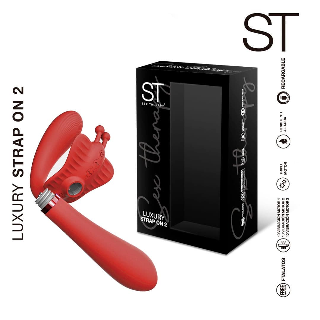 Doble estimulador Luxury Strap ON 2