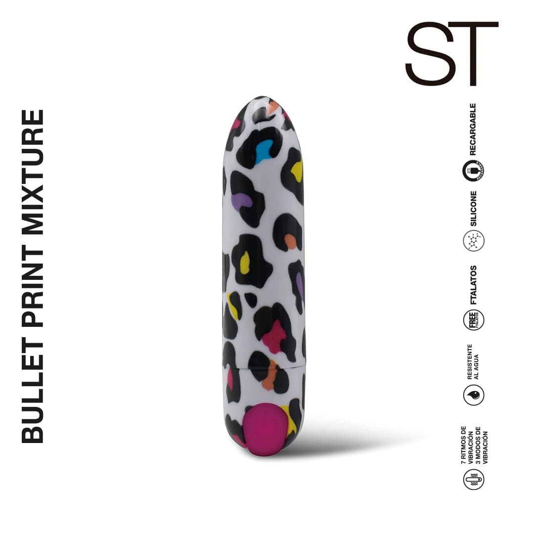 Estimulador de clitoris Bullet Print Mixture
