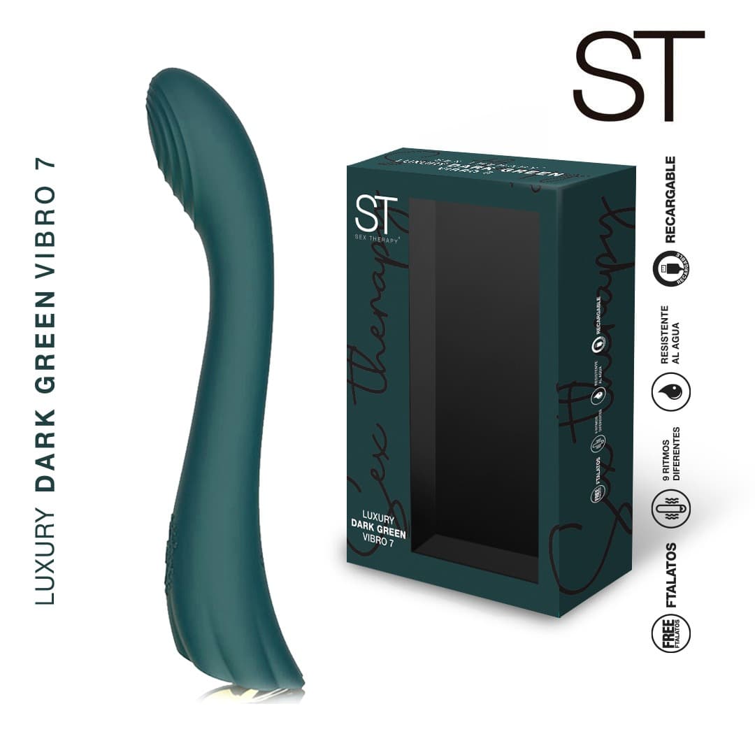 Vibrador de Punto G Luxury Dark Green Vibro 7
