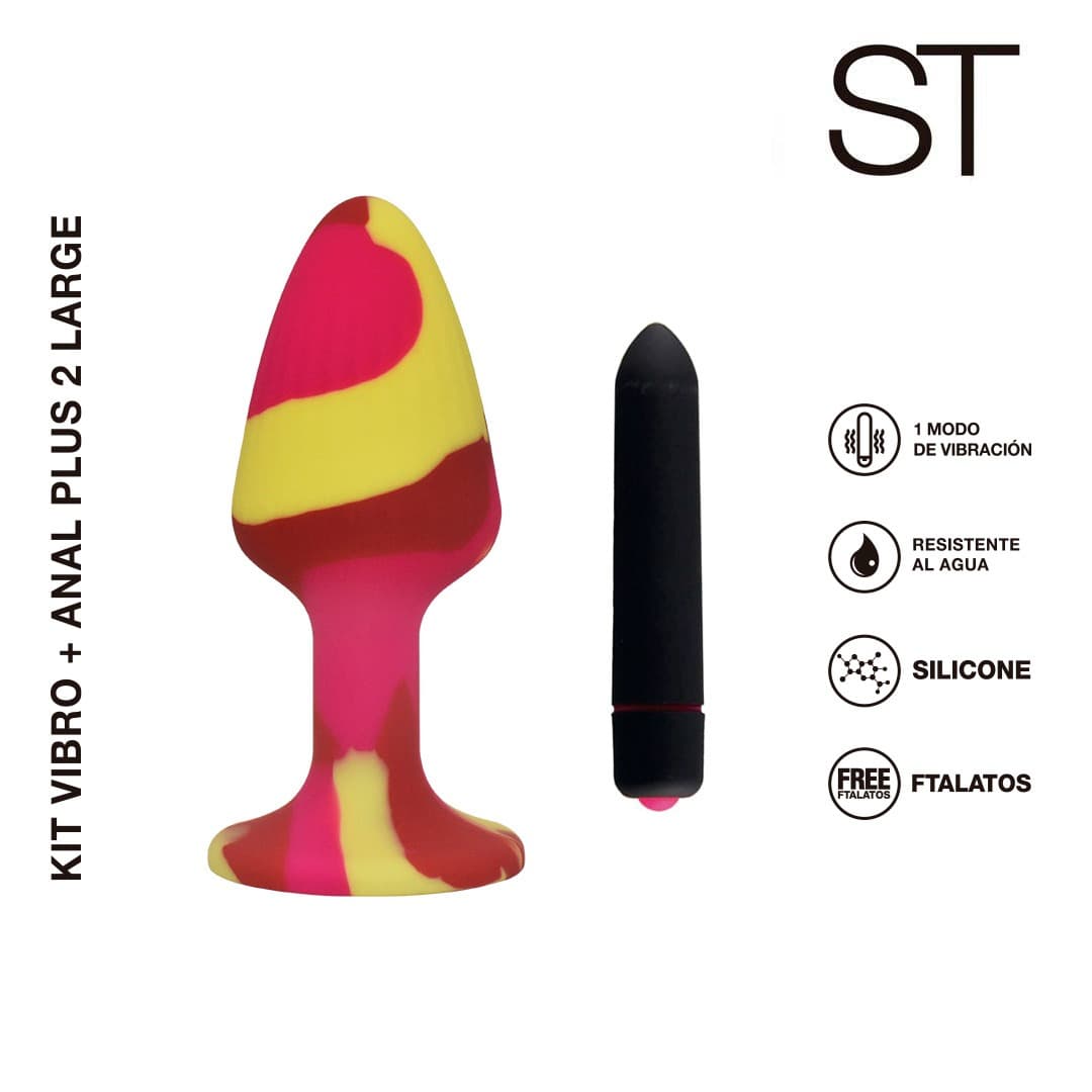 Vibrador anal Kit Vibro + Anal Plug Large 0226 L