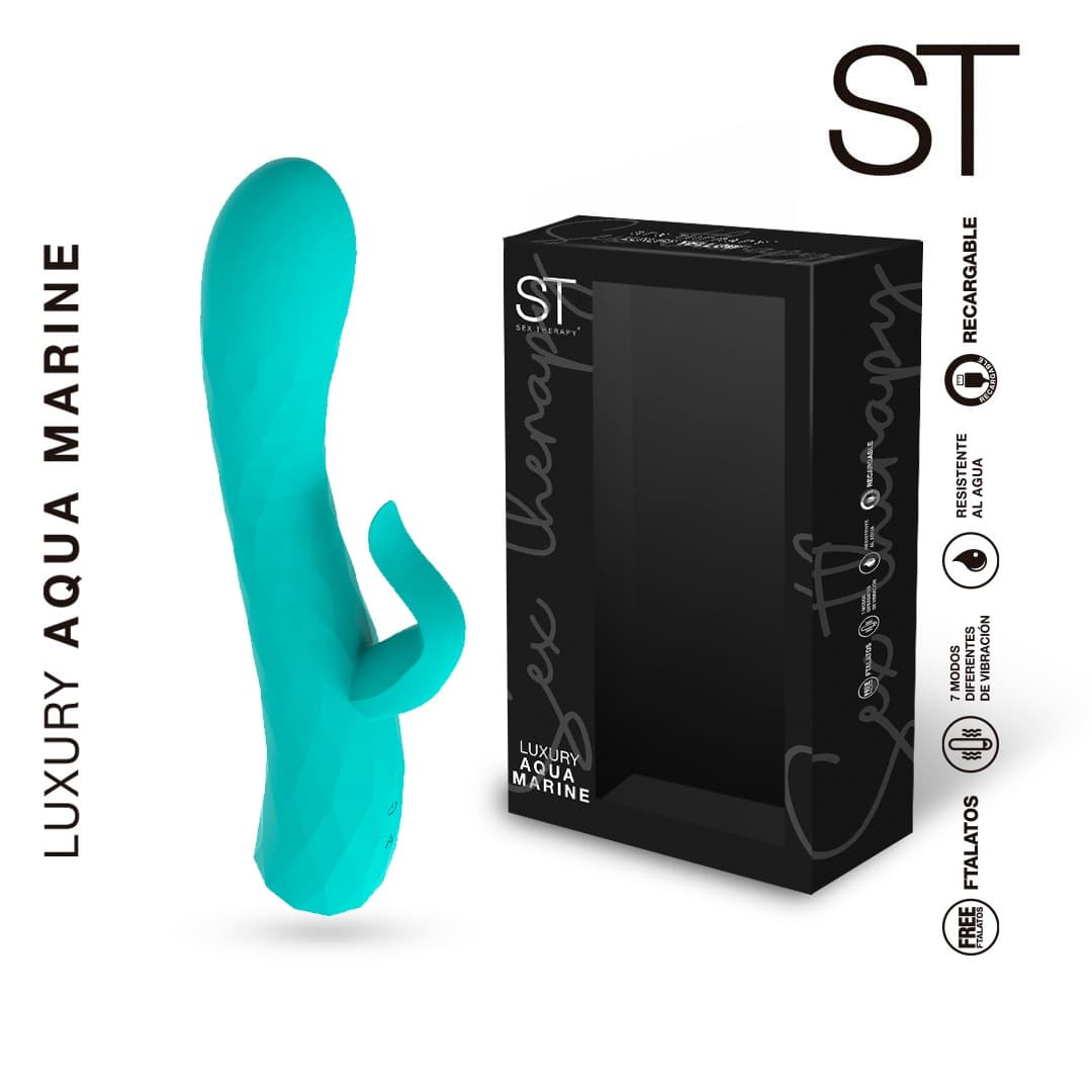 Doble estimulador Luxury Aqua Marine