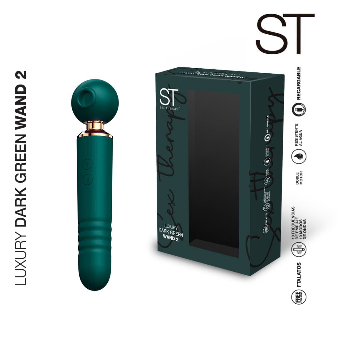 Masajeador Luxury Dark Green Wand 2