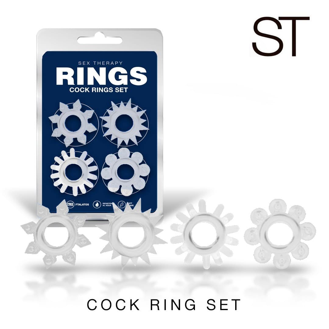 Set de anillos peneanos - Blanco