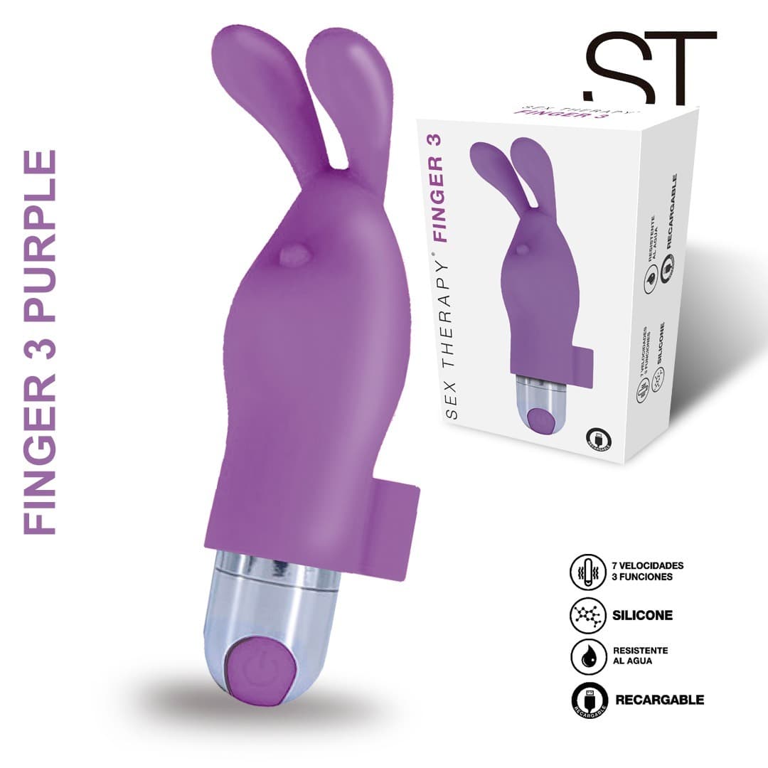 Estimulador de clitoris Finger 3 Purple