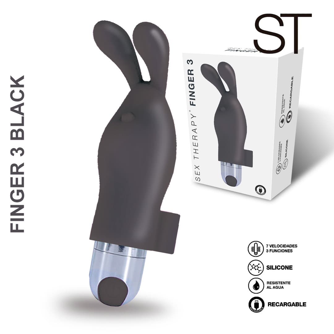 Estimulador de clitoris Finger 3 Black